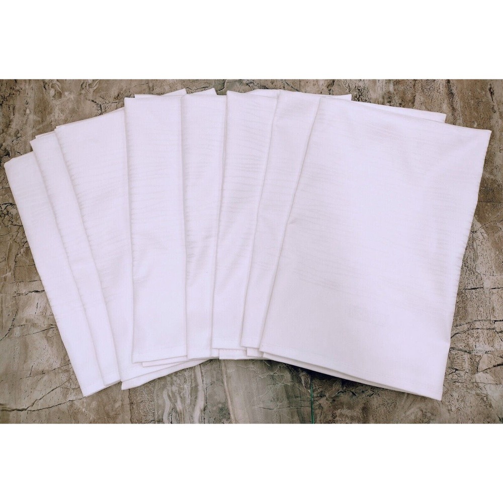 Frette 1860 22"x22" White Linen Napkins Tihany Lines Hotel Quality